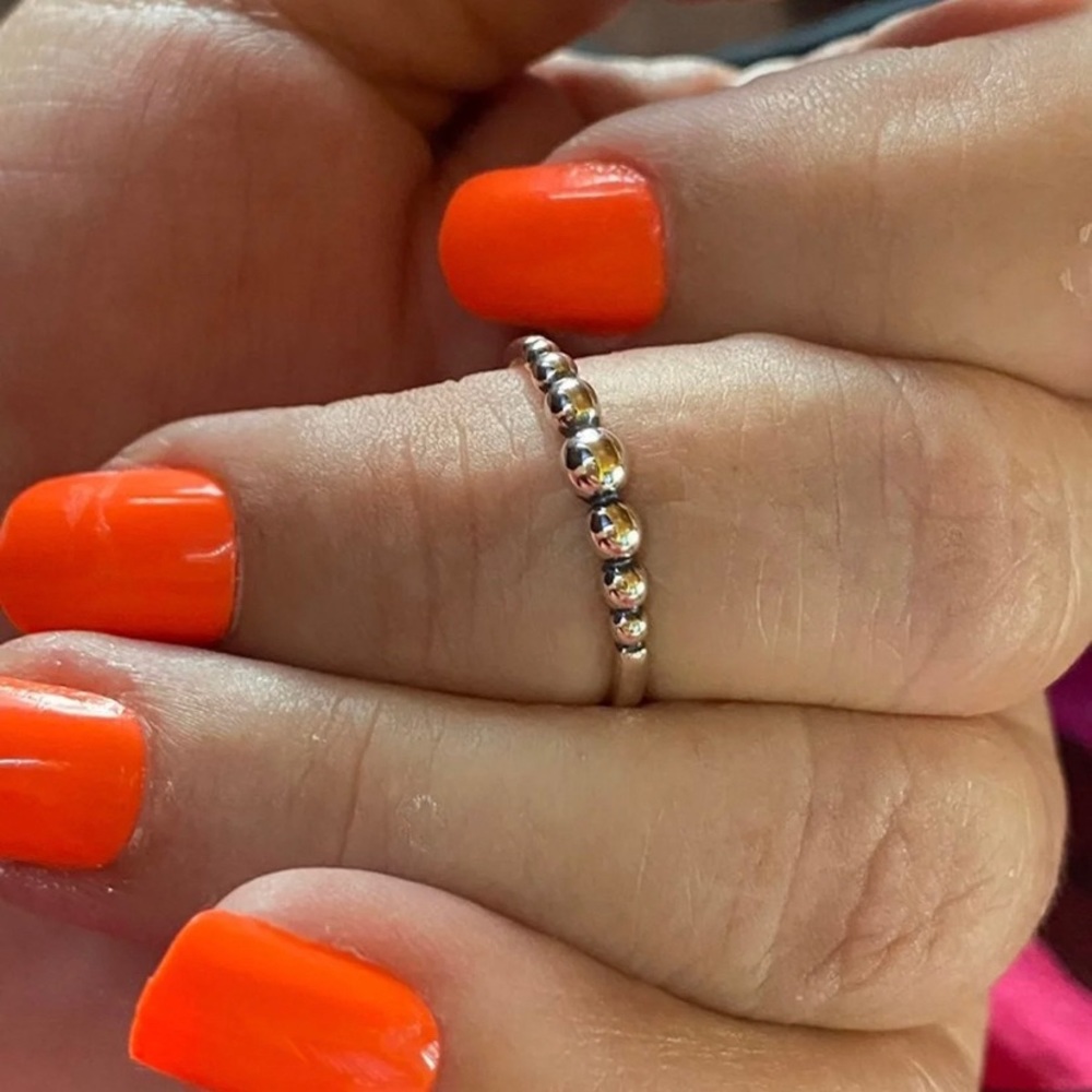 Sterling silver bead Ring